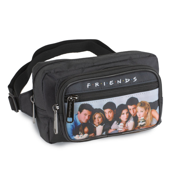 Buckle Down Fanny Pack - FRIENDS Vivid 6-Character Milk Shake Pose Black White Multi Color