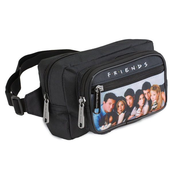 buckle down Fanny Pack - FRIENDS Vivid 6-Character Milk Shake Pose Black White Multi Color