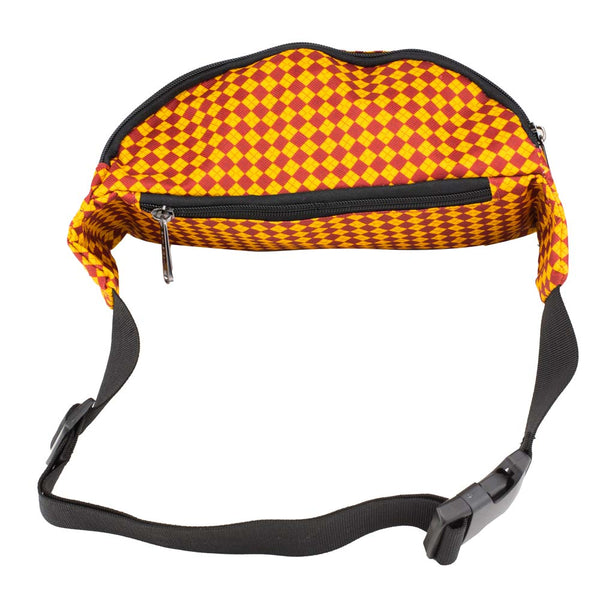 Buckle Down Fanny Pack - Harry Potter Gryffindor Lion With Shield Argyle Gold Burgundy