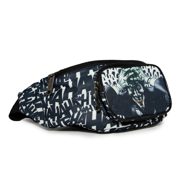 Buckle Down Fanny Pack - Joker The Killing Joke Holding Head Pose HAHAHA White Black