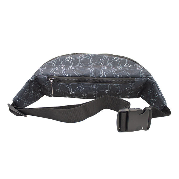 Buckle Down Fanny Pack - SPACE JAM 4-Player Group Pose Netting Black White