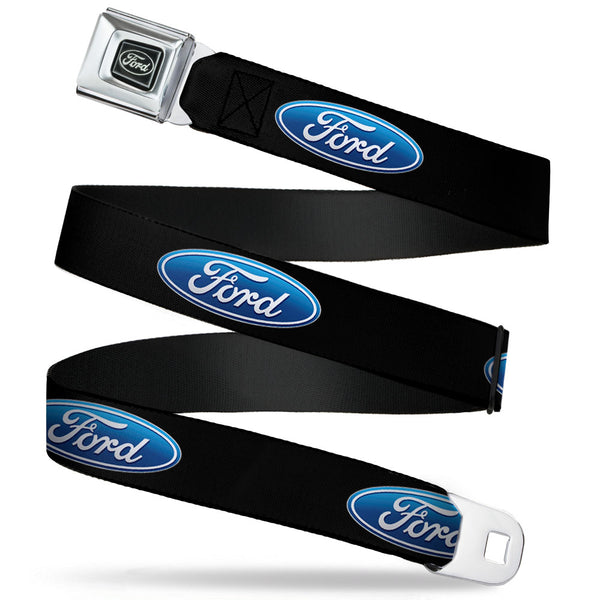 buckle down Ford Emblem Seatbelt Belt - Ford Oval Logo REPEAT Webbing