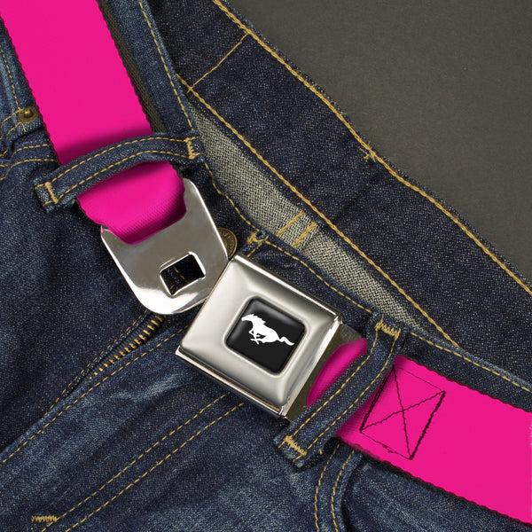 Buckle Down Ford Mustang Seatbelt Belt - Fuchsia Webbing