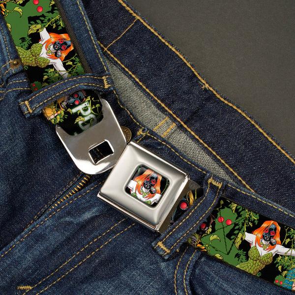 Buckle Down Gas Masked POISON IVY Full Color Seatbelt Belt - Detective Comics Issue #752 Cover Gas Masked POISON IVY Webbing