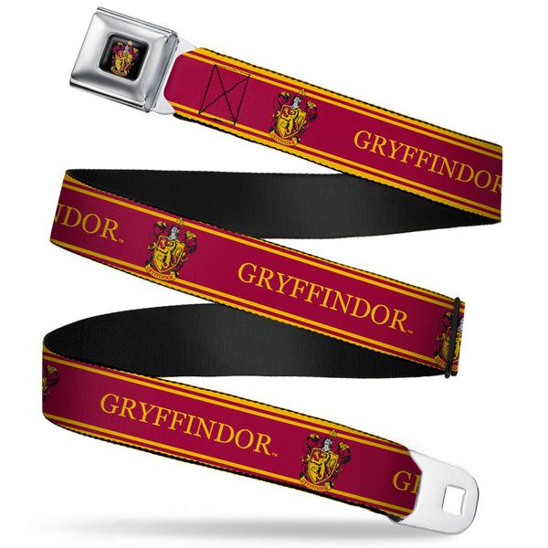 buckle down Gryffindor Crest Full Color Seatbelt Belt - GRYFFINDOR/Crest Stripe Gold/Red Webbing