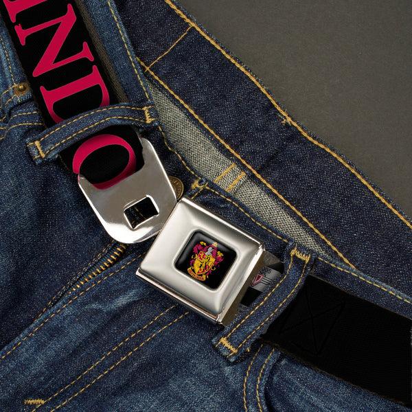 Buckle Down Gryffindor Crest Full Color Seatbelt Belt - Harry Potter GRYFFINDOR & Crest Black/Red Webbing
