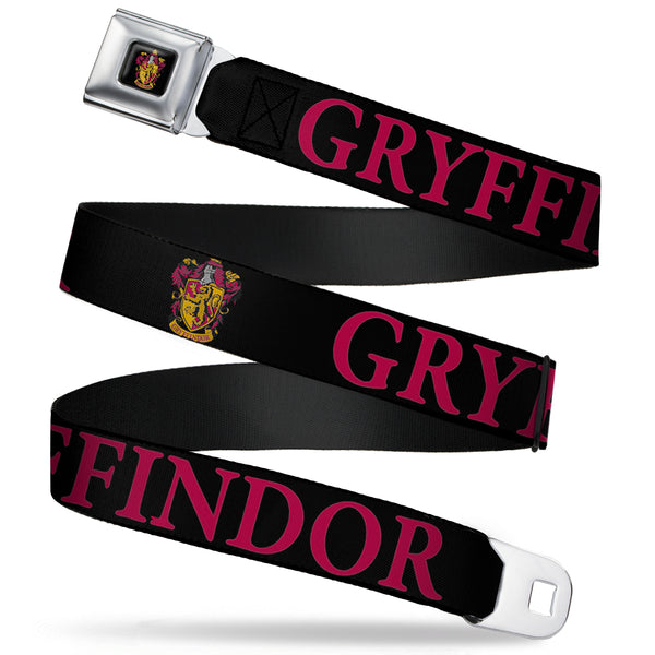 buckle down Gryffindor Crest Full Color Seatbelt Belt - Harry Potter GRYFFINDOR & Crest Black/Red Webbing