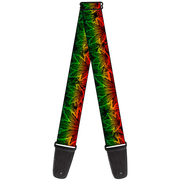 buckle down Guitar Strap - Marijuana Haze Rasta/Rasta