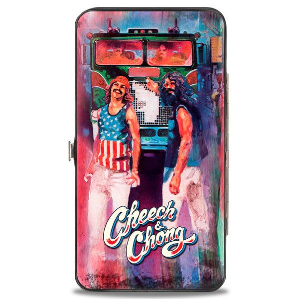 Buckle Down Hinged Wallet - Cheech & Chong Standing Truck Poses Watercolor