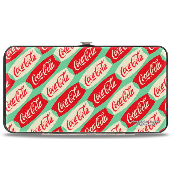 Buckle Down Hinged Wallet - Coca-Cola Script Marquee Logo Green/Red/White