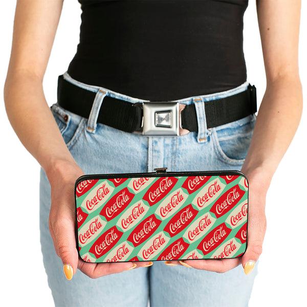 Buckle Down Hinged Wallet - Coca-Cola Script Marquee Logo Green/Red/White