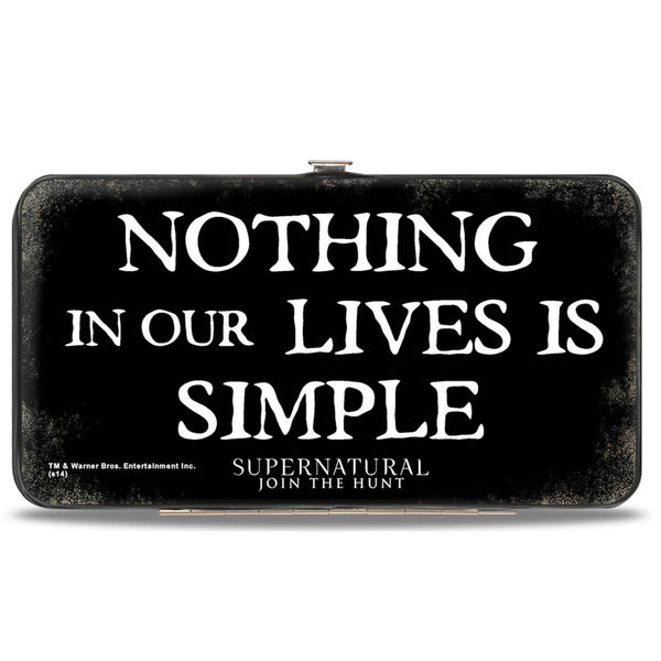 Buckle Down Hinged Wallet - Dean Sam & Castiel Group + NOTHING IN OUR LIVES IS SIMPLE-SUPERNATURAL