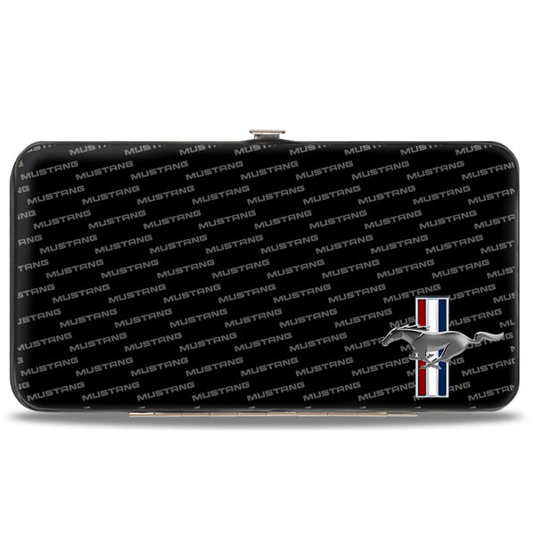 Buckle Down Hinged Wallet - Ford Mustang W Bars CORNER W Text