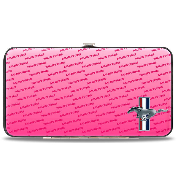 buckle down Hinged Wallet - Ford Mustang w Bars CORNER w Text PINK
