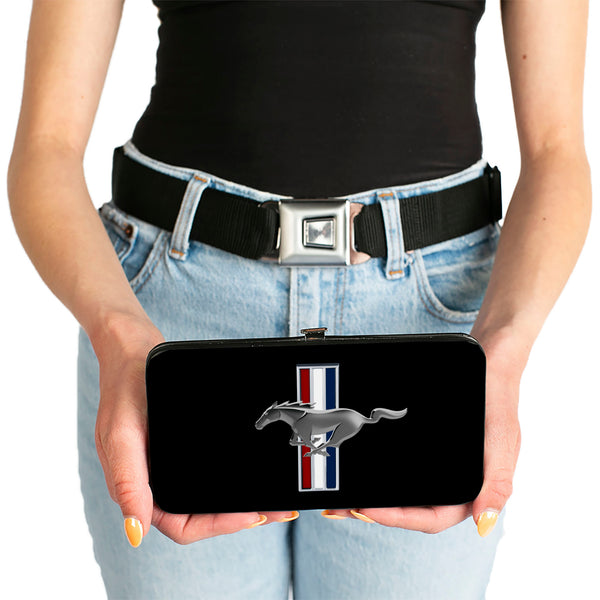 Buckle Down Hinged Wallet - Ford Mustang W Bars Logo CENTERED