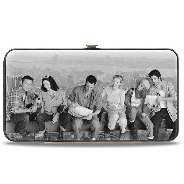 buckle down Hinged Wallet - FRIENDS 6-Character Lunch on a Skyscraper + Logo Vivid Grays Black White Multi Color