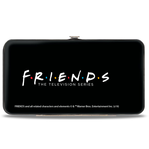 Buckle Down Hinged Wallet - Friends Season 2 6-Character Vivid Group Pose Red + FRIENDS THE TELEVISION SERIES Logo Black White Multi Color