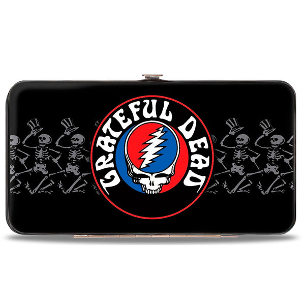 buckle down Hinged Wallet - GRATEFUL DEAD Steal Your Face Logo Dancing Skeletons Black Gray Red White Blue