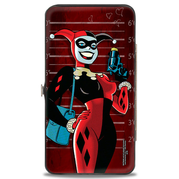 Buckle Down Hinged Wallet - Harley Quinn Mad Love Knock Pose Lineup Reds