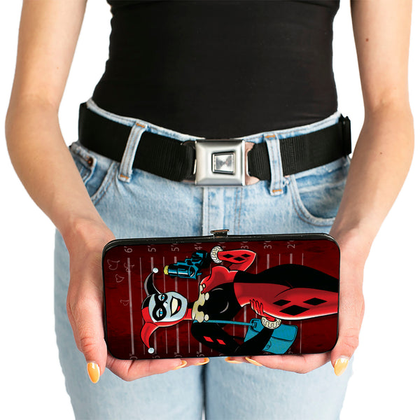 Buckle Down Hinged Wallet - Harley Quinn Mad Love Knock Pose Lineup Reds