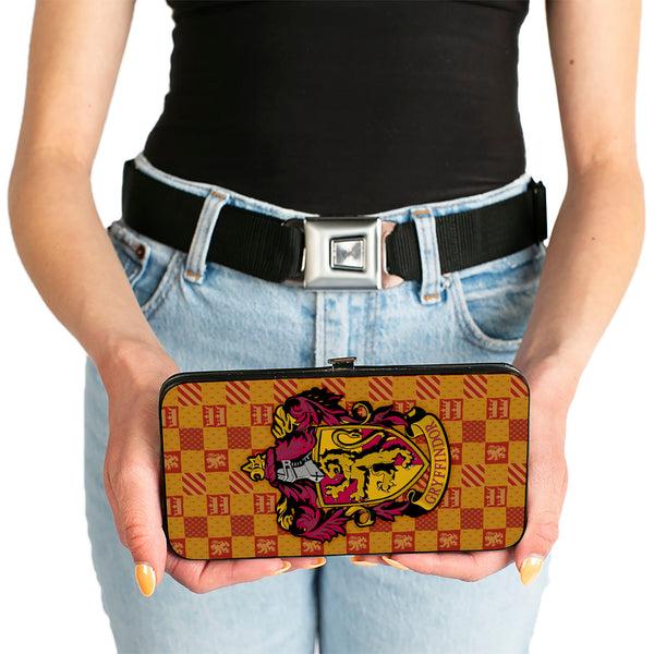 Buckle Down Hinged Wallet - Harry Potter GRYFFINDOR Crest Heraldry Checkers Golds Reds