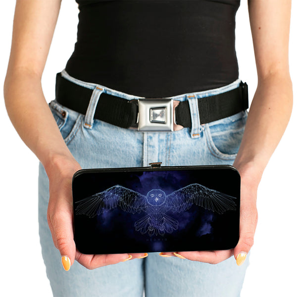Buckle Down Hinged Wallet - Harry Potter HEDWIG Wings Pose + HARRY POTTER Black Purples White