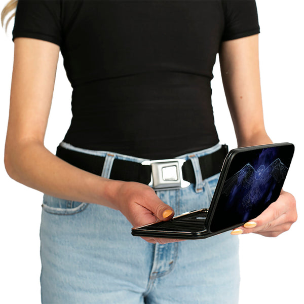 Buckle Down Hinged Wallet - Harry Potter HEDWIG Wings Pose + HARRY POTTER Black Purples White
