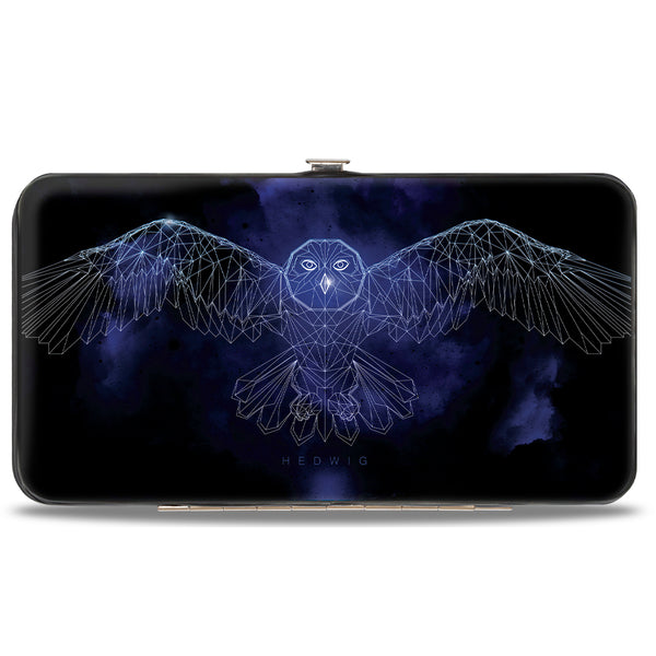buckle down Hinged Wallet - Harry Potter HEDWIG Wings Pose + HARRY POTTER Black Purples White