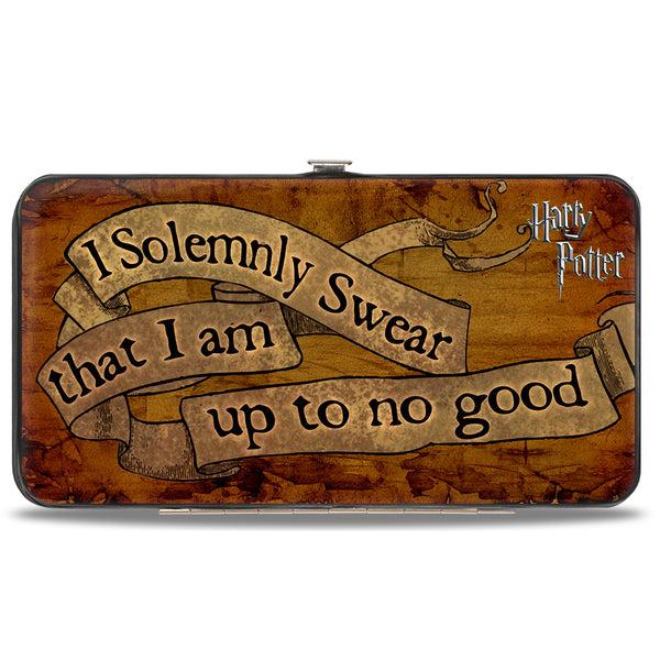buckle down Hinged Wallet - Harry Potter I SOLEMNLY SWEAR THAT I AM UP TO NO GOOD Banner Tan Black