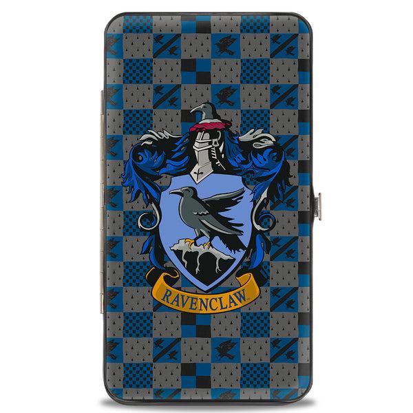 buckle down Hinged Wallet - Harry Potter RAVENCLAW Crest Heraldry Checkers Gray Blues
