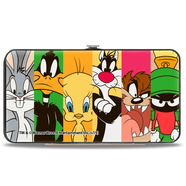 Buckle Down Hinged Wallet - Looney Tunes 6-Classic Character Blocks Multi Color