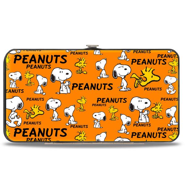 buckle down Hinged Wallet - PEANUTS Snoopy and Woodstock Poses Collage Orange