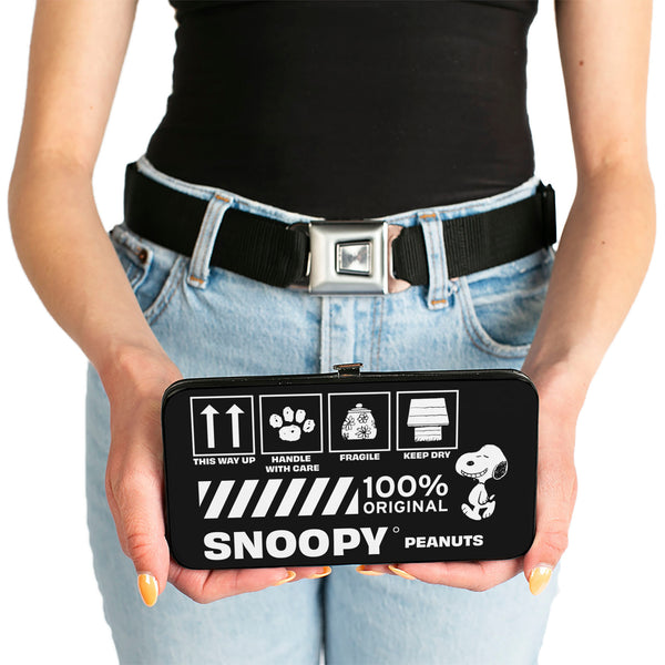 Buckle Down Hinged Wallet - Peanuts SNOOPY Care Symbols 100% ORIGINAL Black/White