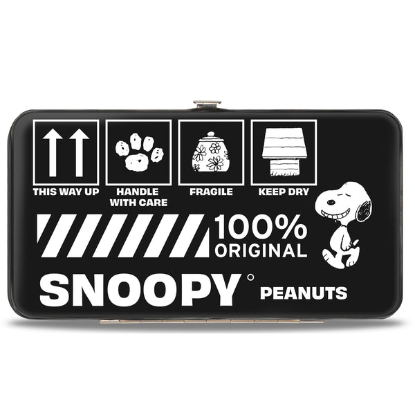 buckle down Hinged Wallet - Peanuts SNOOPY Care Symbols 100% ORIGINAL Black/White