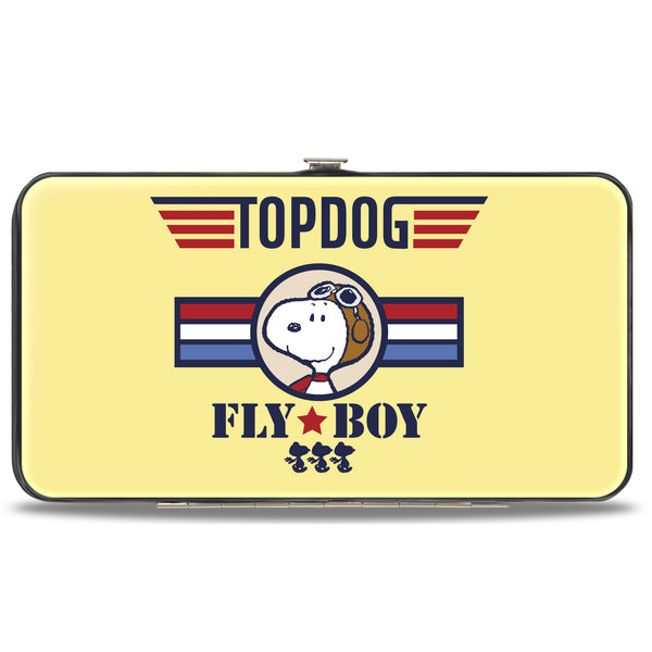 buckle down Hinged Wallet - Peanuts Snoopy FLY BOY TOP DOG Flying Ace Yellow/Blue/Red