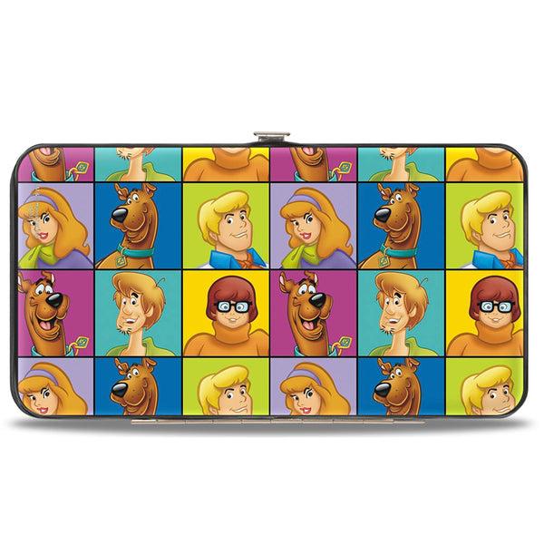 Buckle Down Hinged Wallet - Scooby Doo 5-Character Face Blocks Multi Color