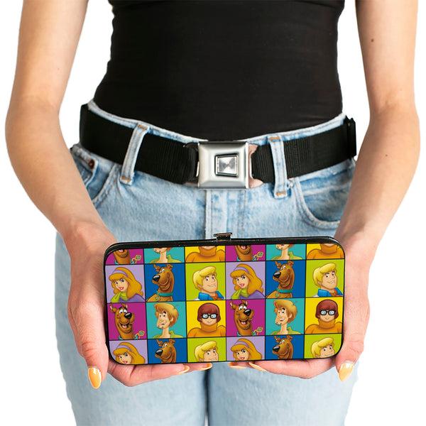 Buckle Down Hinged Wallet - Scooby Doo 5-Character Face Blocks Multi Color