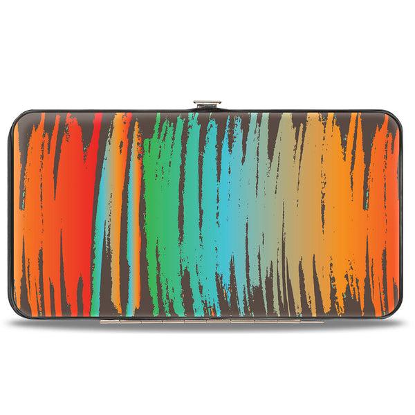 Buckle Down Hinged Wallet - Scribble Zarape Fade Brown/Multi Color