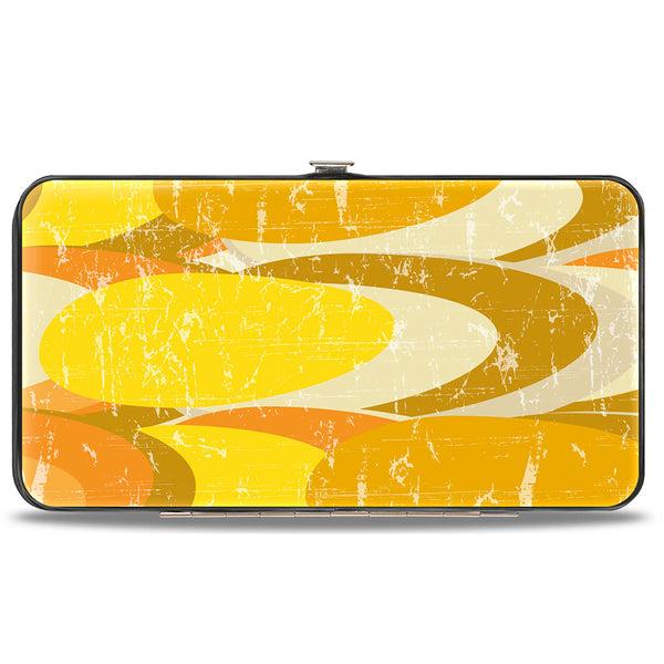 Buckle Down Hinged Wallet - Spots Stacked Weathered Yellows/Browns