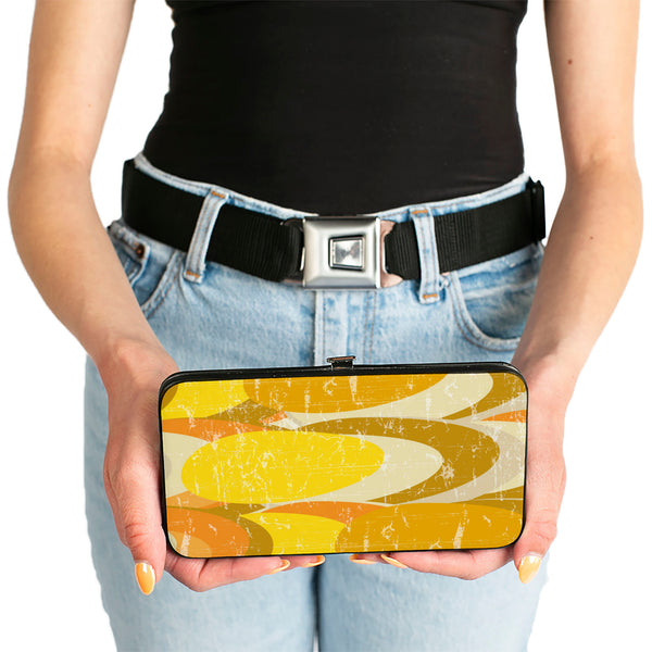 Buckle Down Hinged Wallet - Spots Stacked Weathered Yellows/Browns