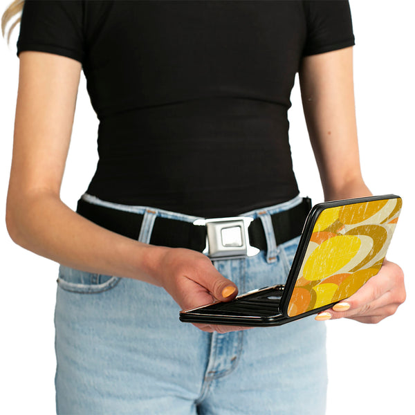 Buckle Down Hinged Wallet - Spots Stacked Weathered Yellows/Browns