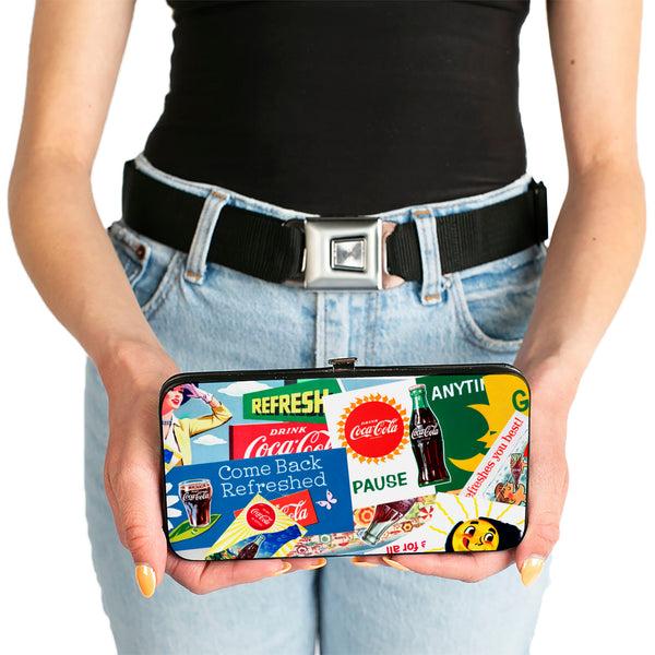 Buckle Down Hinged Wallet - Vintage Coca-Cola COME BACK REFRESHED Ads And Icons Collage