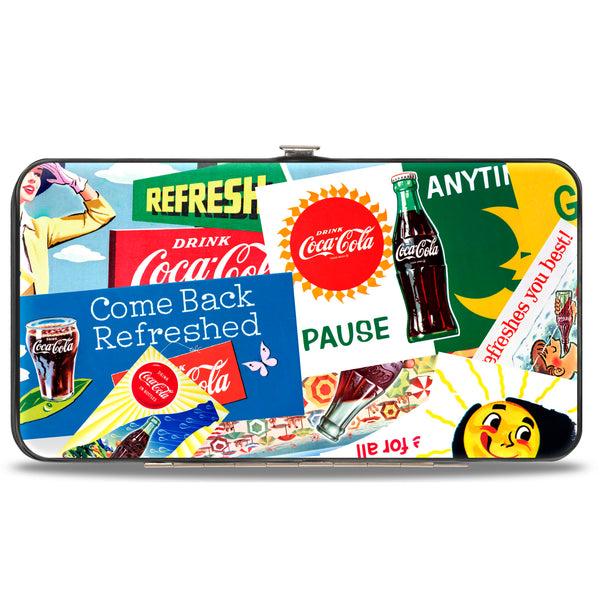 buckle down Hinged Wallet - Vintage Coca-Cola COME BACK REFRESHED Ads and Icons Collage