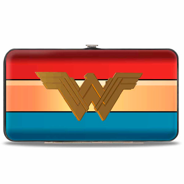 buckle down Hinged Wallet - Wonder Woman 2017 Icon Stripe Red Golds Blue