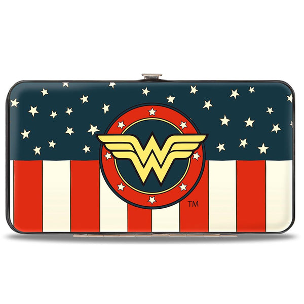 buckle down Hinged Wallet - WONDER WOMAN Logo Americana Red White Blue Yellow
