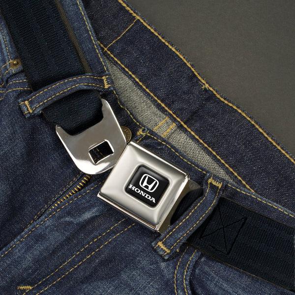 Buckle Down Honda Seatbelt Belt - Black Panel Webbing