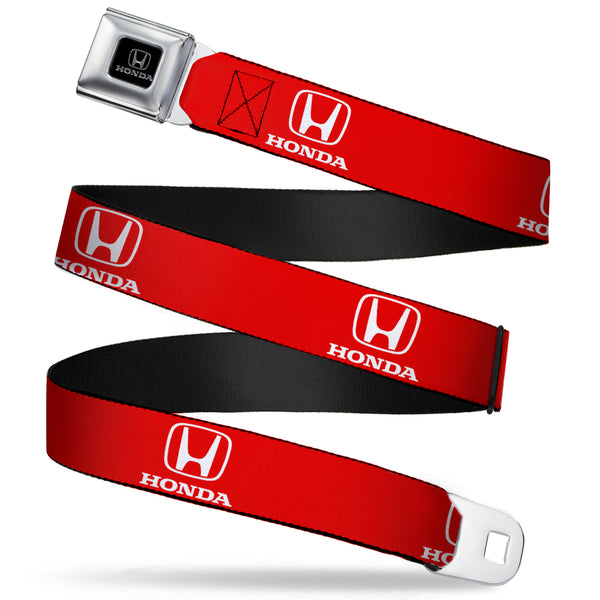buckle down Honda Seatbelt Belt - Honda Logo Red/White Webbing
