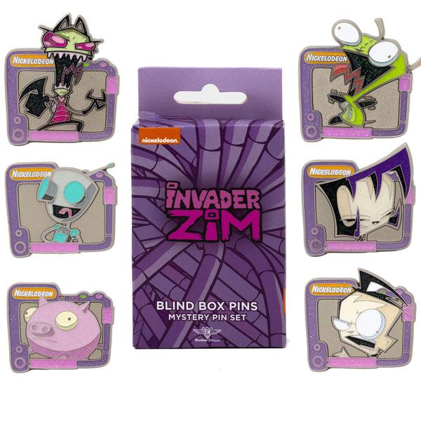 buckle down Invader Zim Blind Box Glitter Enamel Pin Series - Mystery Character Zim GIR Piggy Dib or Gaz