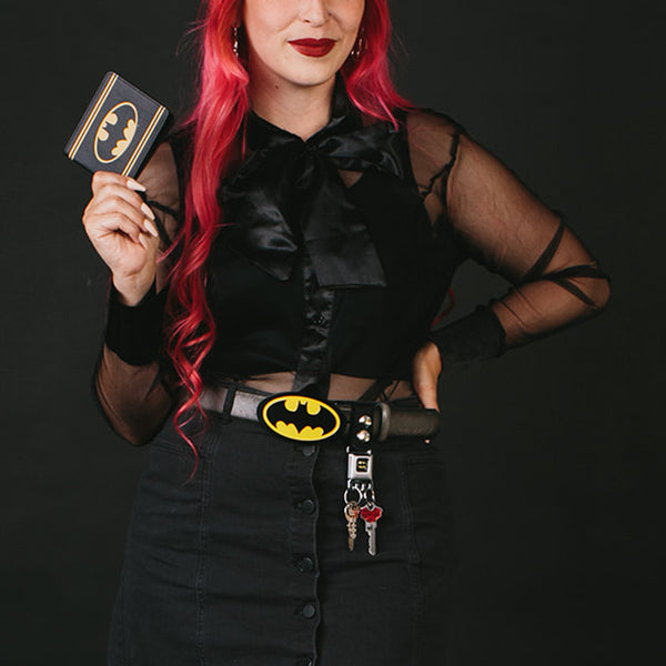 Buckle Down Keychain - Batman Full Color Black Yellow