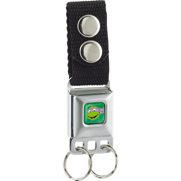 buckle down Keychain - Classic Teenage Mutant Ninja Turtles Donatello Face Turtle Shell Full Color Green